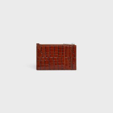 celine croc embossed|Large zipped wallet in Crocodile Embossed Calfskin .